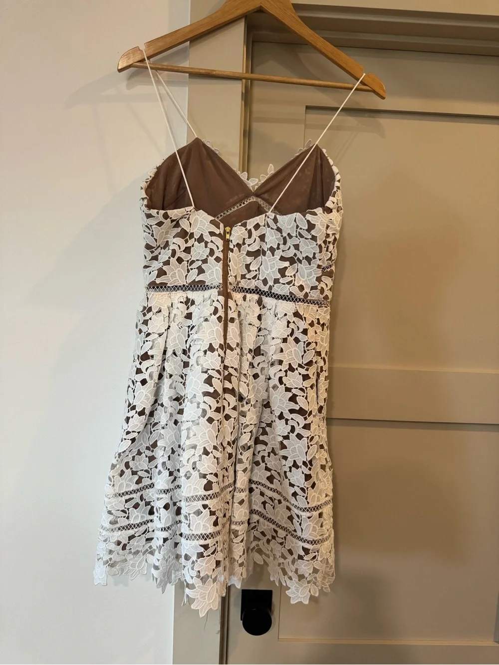 Self-Portrait Azaelea Lace Mini Dress in white